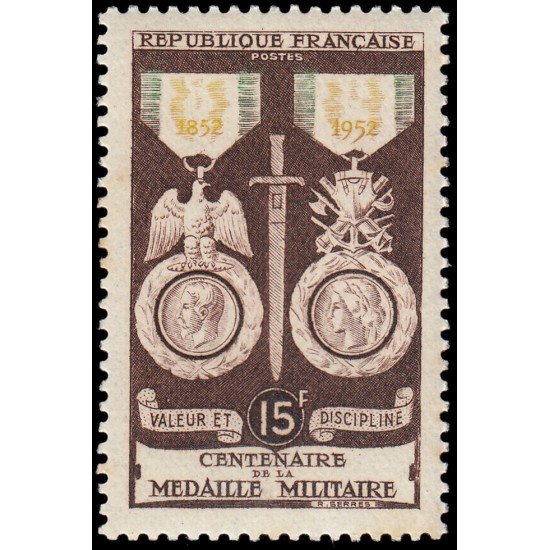 France Francia 927 1952 Centenario de la Medalla militar MNH