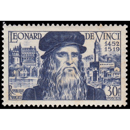 France Francia 929 1952 5 Centenario del nacimiento de Leonardo da Vinci MNH