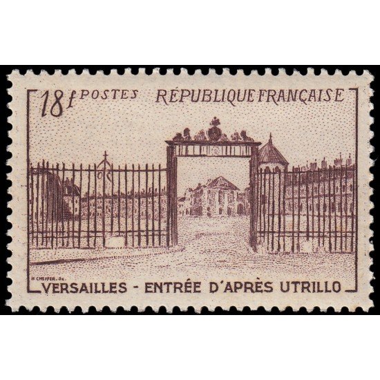 France Francia 939 1952 Reja de entrada del Castillo de Versalles MNH