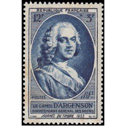 France Francia 940 1953 Día del sello Conde de Argenson MNH France Francia 940 1953 Día del sello Conde de Argenson MNH