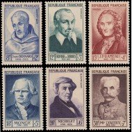France Francia 945/50 1953 Celebridades del S. XII AL XX MNH