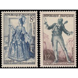 France Francia 956/57 1953 Teatro francés MNH France Francia 956/57 1953 Teatro francés MNH