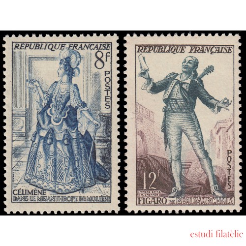 France Francia 956/57 1953 Teatro francés MNH