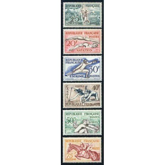 DEP7/FAU5/S France Francia Nº 960/65 1953 Juegos Olímpicos de Helsinki (1952) -Deportes-Lujo DEP7/FAU5/S France Francia Nº 960/65 1953 Juegos Olímpicos de Helsinki (1952) -Deportes-Lujo