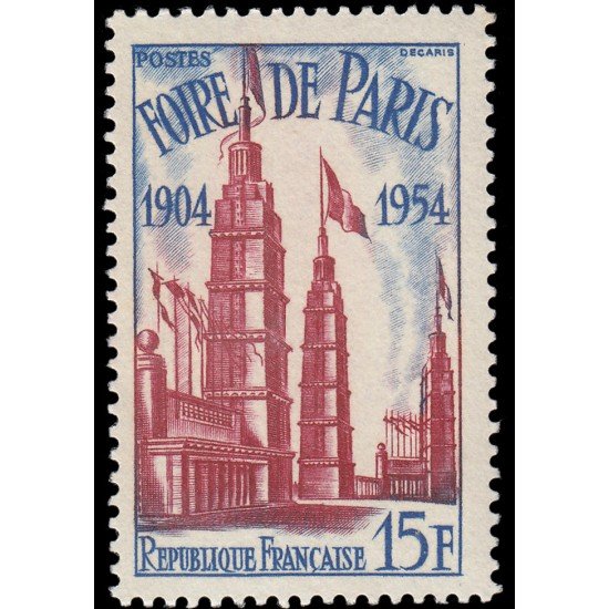 France Francia 975 1954 50 aniv. de la Feria de París MNH