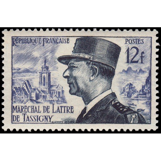 France Francia 982 1954 Mariscal de Lattre de Tassigny MNH