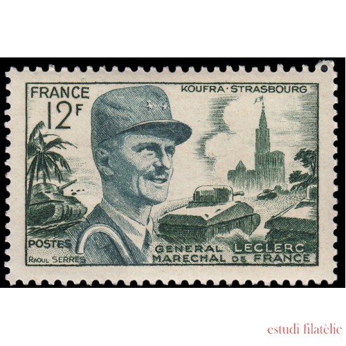 France Francia 984 1954 Mariscal Leclerc MNH