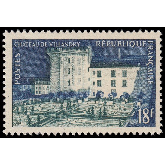 France Francia 995 1954 Castillo de Villandry (Touraine) MNH