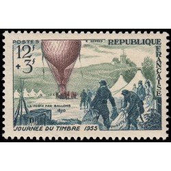 France Francia 1018 1955 Día del sello y 85 aniv. del correo aéreo MNH France Francia 1018 1955 Día del sello y 85 aniv. del correo aéreo MNH