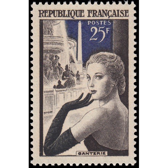 France Francia 1020 1955 La fábrica de guantes MNH