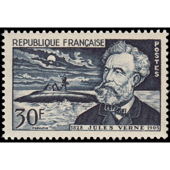 France Francia 1026 1955 50 aniv. de la muerte de Jules Verne MNH