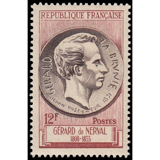 France Francia 1043 1955 Centenario de la muerte del escritor Gérard Labrunie MNH