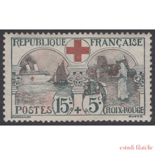 France Francia  Nº 156 1918 Cruz Roja Red Cross MNH