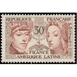 France Francia 1060 1956 Amistad Francia -América Latina MNH France Francia 1060 1956 Amistad Francia -América Latina MNH