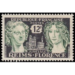 France Francia 1061 1956 Hermanamiento Reims-Florencia MNH France Francia 1061 1956 Hermanamiento Reims-Florencia MNH