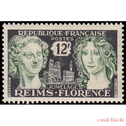 France Francia 1061 1956 Hermanamiento Reims-Florencia MNH