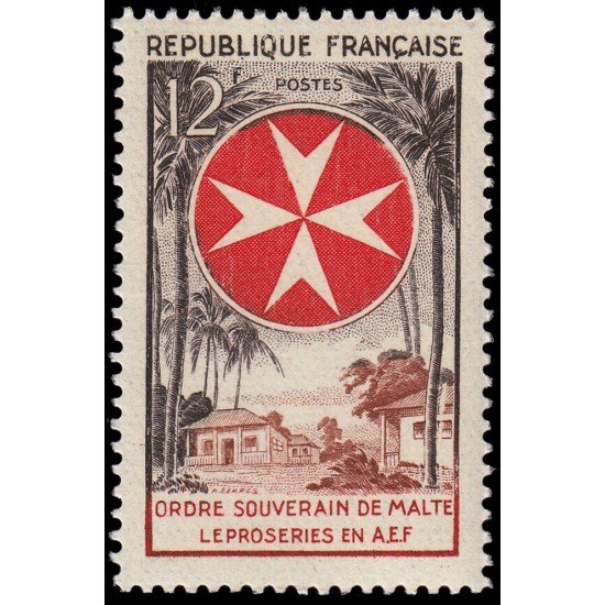 France Francia 1062 1956 Orden de Malta MNH