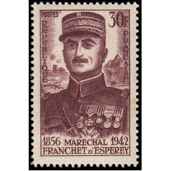 France Francia 1064 1956 Centenario del nacimiento del mariscal Franchet d Esperey MNH France Francia 1064 1956 Centenario del nacimiento del mariscal Franchet d Esperey MNH