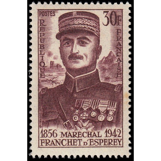 France Francia 1064 1956 Centenario del nacimiento del mariscal Franchet d Esperey MNH