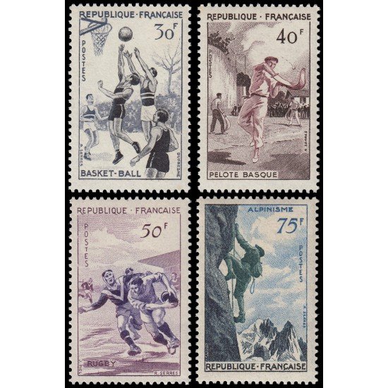 DEP1/S France Francia 1072/75 1956 Serie de deportes MNH