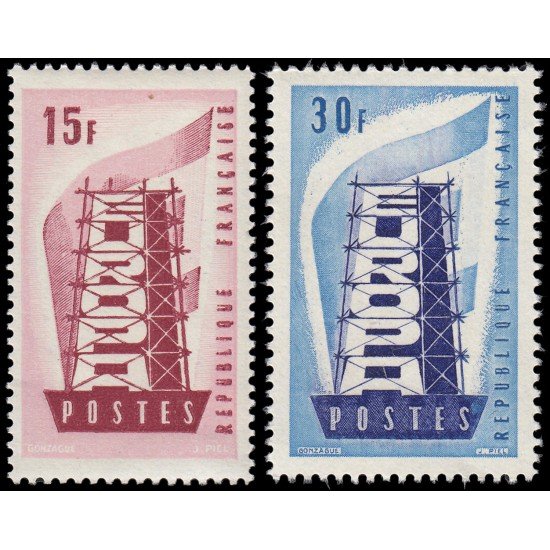 France Francia 1076/77 1956 Europa MNH