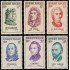 France Francia 1082/87 1956 Personajes extrangeros que han participado en la vida francesa MNH
