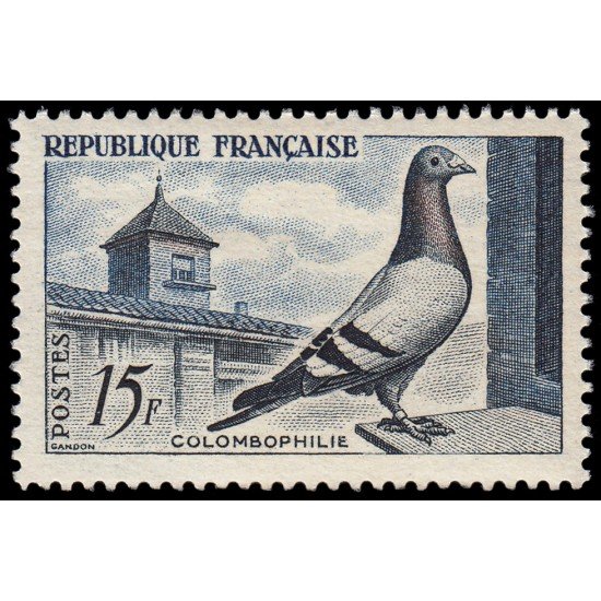 France Francia 1091 1957 En honor a los colombófilos Paloma MNH