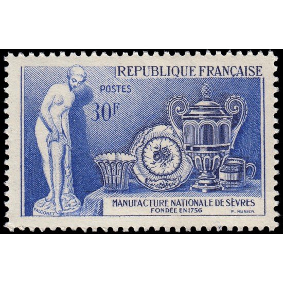 France Francia 1094 1957 Bicentenario de la manufactura nacional de Sèvres MNH