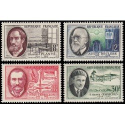 France Francia 1095/98 1957 Científicos e inventores MNH France Francia 1095/98 1957 Científicos e inventores MNH