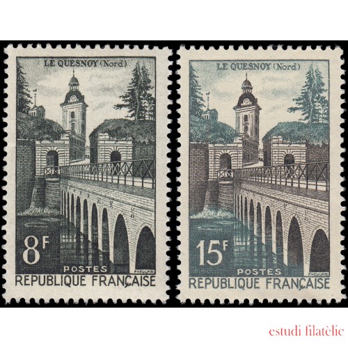 France Francia 1105/06 1957 El Quesnoy MNH