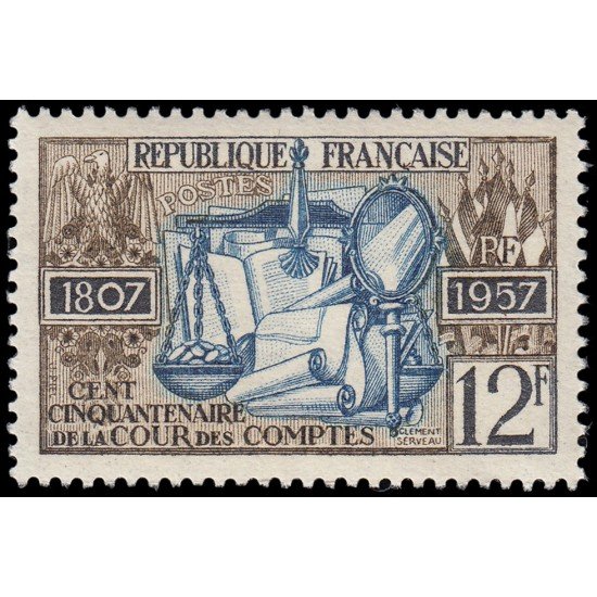 France Francia 1107 1957 150 aniv. del Tribunal de Cuentas MNH