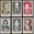 France Francia 1108/13 1957 Celebridades francesas del S. XIII al S. XIX MNH