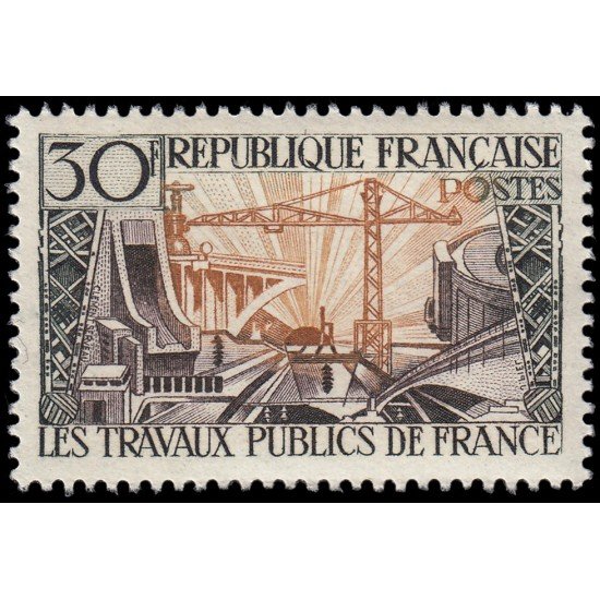 France Francia 1114 1957 Trabajos públicos MNH
