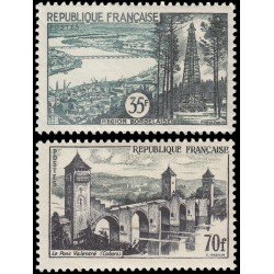 France Francia 1118/19 1957 Serie turística MNH France Francia 1118/19 1957 Serie turística MNH