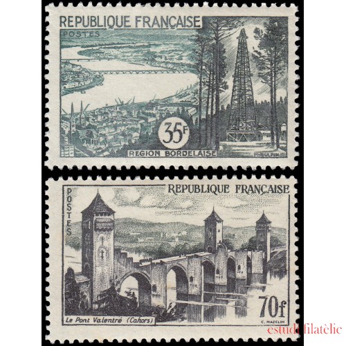 France Francia 1118/19 1957 Serie turística MNH