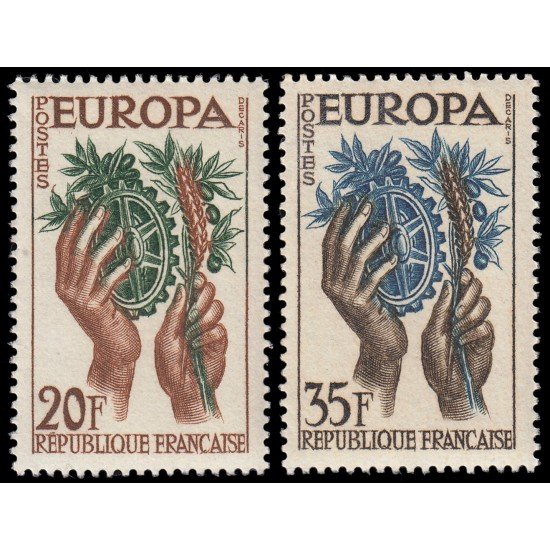 France Francia 1122/23 1957 Europa MNH