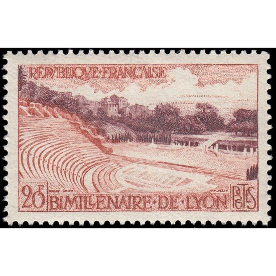 France Francia 1124 1957 2º Milenio de Lyon MNH