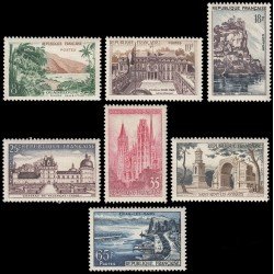 France Francia 1125/31 1957 Serie turística Paisajes y lugares MNH France Francia 1125/31 1957 Serie turística Paisajes y lugares MNH