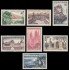 France Francia  1125/31 1957 Serie turística Paisajes y lugares MNH