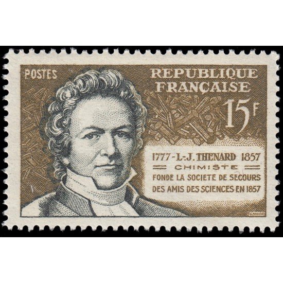 France Francia 1139 1957 Centenario de la muerte del químico L.-J.Thenard y fundación de la Sociedad de ayuda  de los amigos de la ciencia MNH