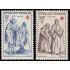 France Francia 1140/41 1957 A favor de la Cruz Roja MNH