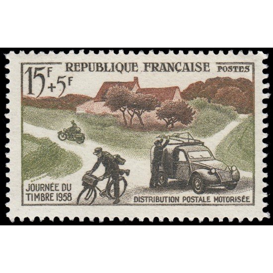 France Francia 1151 1958 Día del sello MNH