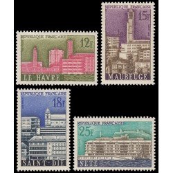 France Francia 1152/55 1958 Ciudades reconstruidas MNH France Francia 1152/55 1958 Ciudades reconstruidas MNH