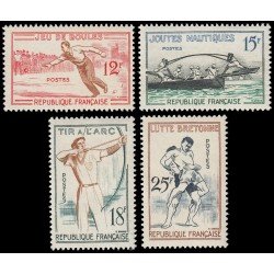 DEP6/S France Francia 1161/64 1958 Juegos tradicionales MNH DEP6/S France Francia 1161/64 1958 Juegos tradicionales MNH