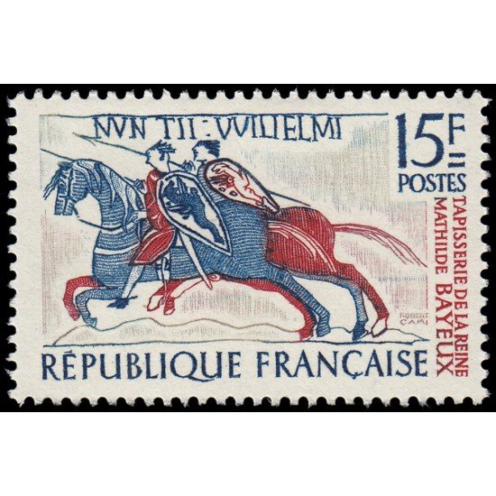 France Francia 1172 1958 Fragmento de la tapiceria de la reina Mathilde (Bayeux) MNH