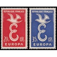 France Francia 1173/74 1958 Europa MNH