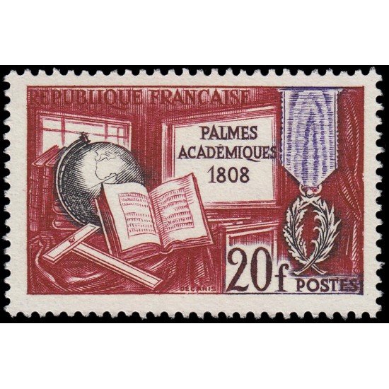 France Francia 1190 1959 150º Aniv. de las Palmas académicas MNH