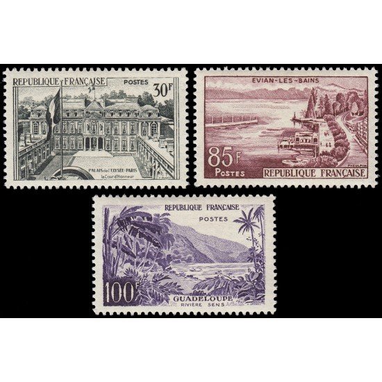 France Francia 1192/94 1959 Serie turística MNH