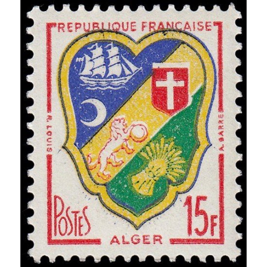 France Francia 1195 1959 Escudo de Alger MNH France Francia 1195 1959 Escudo de Alger MNH