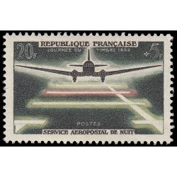 France Francia 1196 1959 Día del sello y 20º aniv. del servicio aeropostal nocturno MNH France Francia 1196 1959 Día del sello y 20º aniv. del servicio aeropostal nocturno MNH